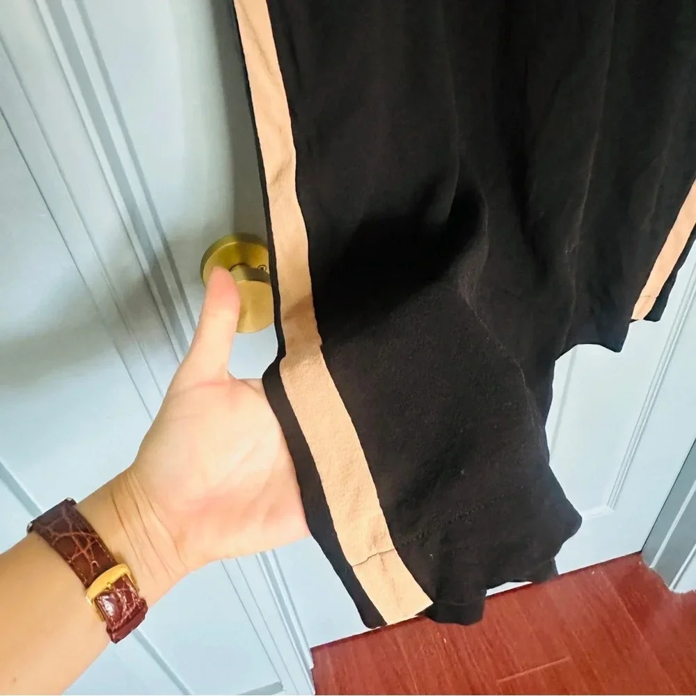 Eileen Fisher Women’s 100% Silk Georgette Black Wide Leg Pants - Picture 8 of 16